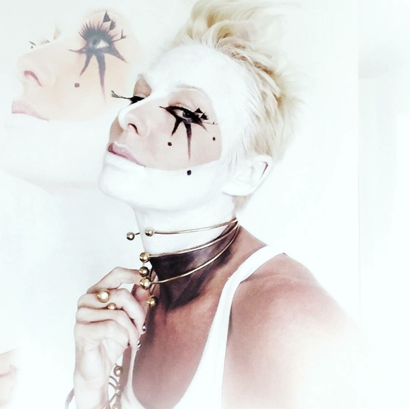 Brass pearld adjustable necklace collar handmade - Picture 4 of 4